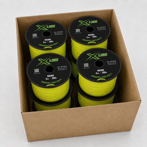 X-LINE 3.0mm Round Commercial Grade Brushcutter Trimmer Line 280m Spool - BOX OF 8 ROLLS