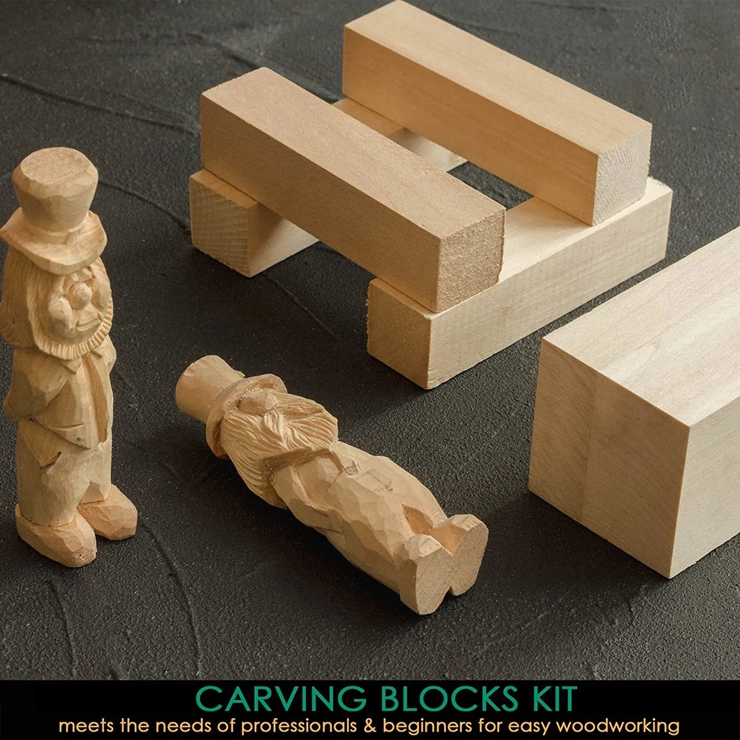 BeaverCraft BW1 - Wood Carving Blocks Set of Basswood