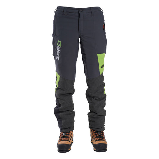 Clogger Zero Gen2 Light and Cool Men's Chainsaw Pants - Grey/Green Size Medium, Tall Leg Option