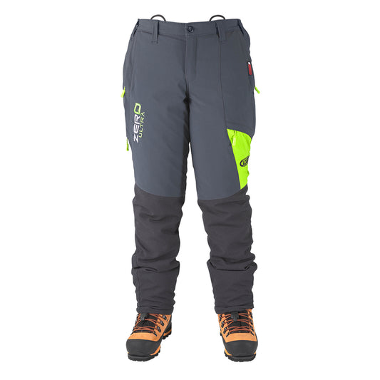 Clogger Zero Ultra Women's Premium Chainsaw Pants Size 2XS, Short Leg Option - Grey/Green
