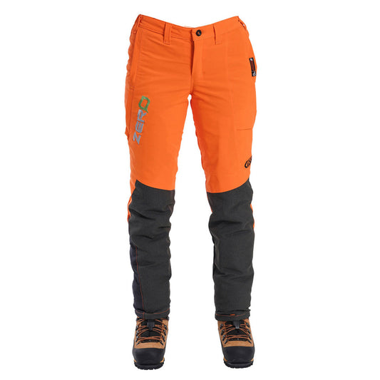 Clogger Zero Gen2 Light and Cool Women's Chainsaw Pants - Hi Vis Orange Size 2XL, Tall Leg Option