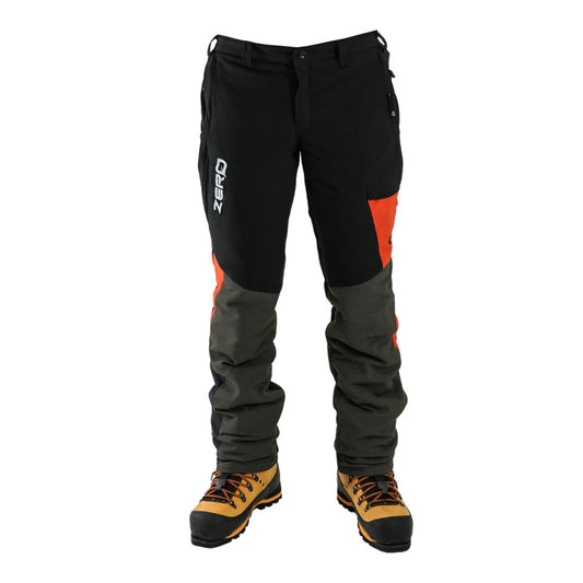 Clogger Zero Gen2 Light and Cool Men's Chainsaw Pants - Black-Red Size XS, Standard Leg Option