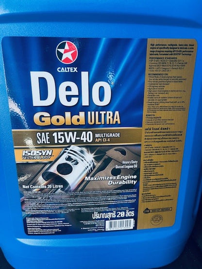 Caltex Delo Gold Ultra Heavy Duty Diesel Engine Oil 15W40 20L