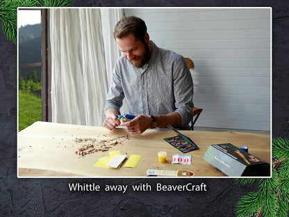 BeaverCraft DIY01 Comfort Bird Wood Carving Hobby Kit - Complete Starter Whittling Kit for Beginners Adults Teens and Kids