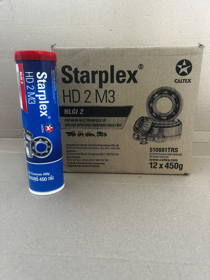 CALTEX Starplex HD2 M3 Black Grease 450g (formerly known as Delo® Starplex® Moly 3% EP2) - Box of 12 / 510881TRS