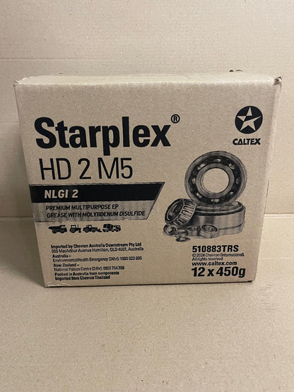 CALTEX Delo Starplex HD2 M5 Moly 5% EP2 Black Grease 450g - Box of 12 / 510883TRS
