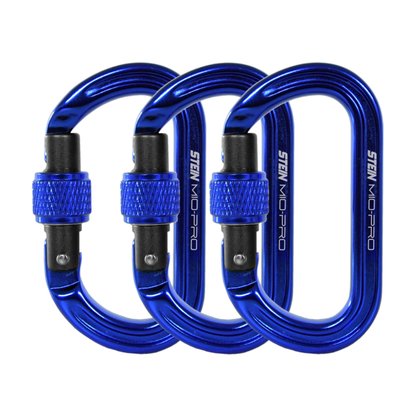 STEIN Carabiner Karabiner Mini Tool Clips Pro Scewlock 3Pk Blue