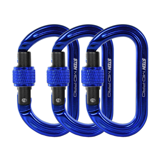 STEIN Carabiner Karabiner Mini Tool Clips Pro Scewlock 3Pk Blue