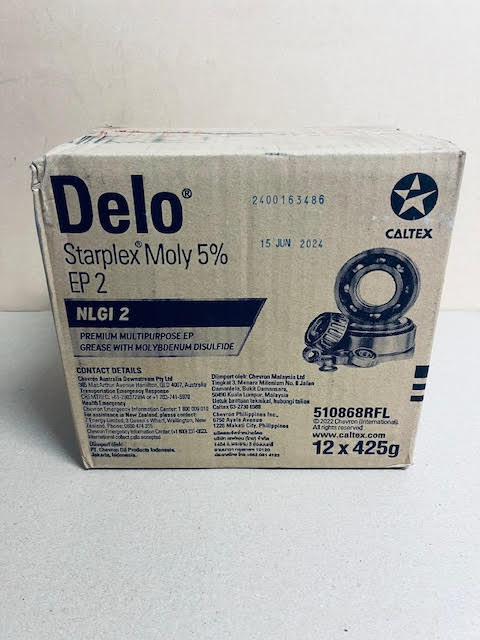 CALTEX Delo Starplex Moly 5% EP 2 Black Grease 425G - Carton of 12