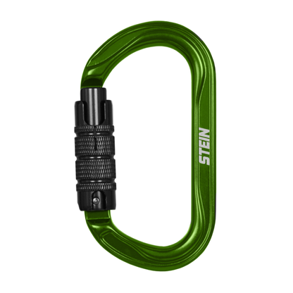 STEIN Carabiner Karabiner SECURA Oval Aluminium Gold Green Twin Pack