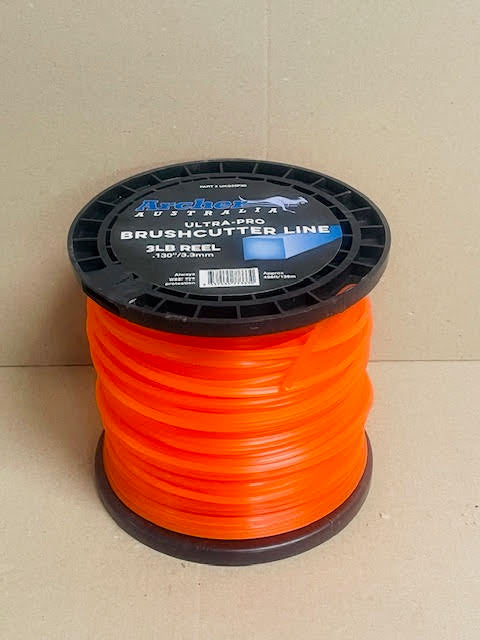 ARCHER Commercial-Pro Square Nylon Line Brushcutter Trimmer Line - 3.30mm/.130" - 3lb Reel UKQ33P30