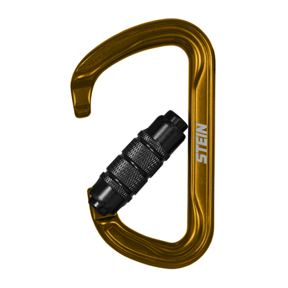 STEIN Carabiner Karabiner SECURA D-Shape Aluminium Karabiner - Gold Twin Pack