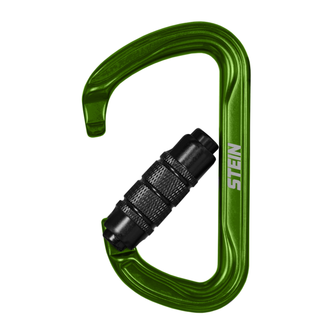 STEIN Carabiner Karabiner SECURA D-Shape Aluminium - Green Twin Pack