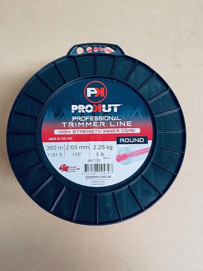 PROKUT BRUSHCUTTER TRIMMER LINE  ROUND PINK .105 2.65MM 5LB  360M SPOOL