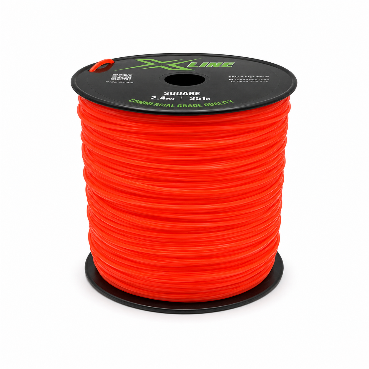 X-LINE 2.4mm Square Textured Commercial Grade Brushcutter Trimmer Line 351m Spool - standing
