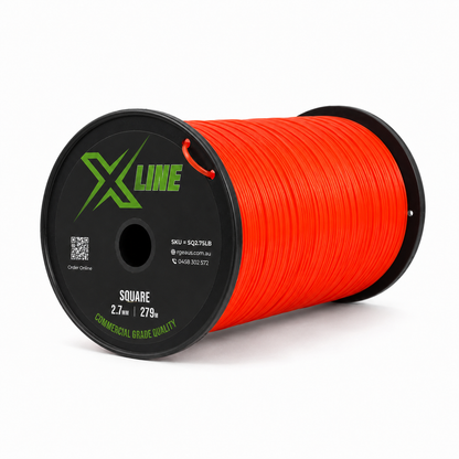 X-LINE 2.7mm Square Textured Commercial Grade Brushcutter Trimmer Line 279m Spool - 3/4 view alt