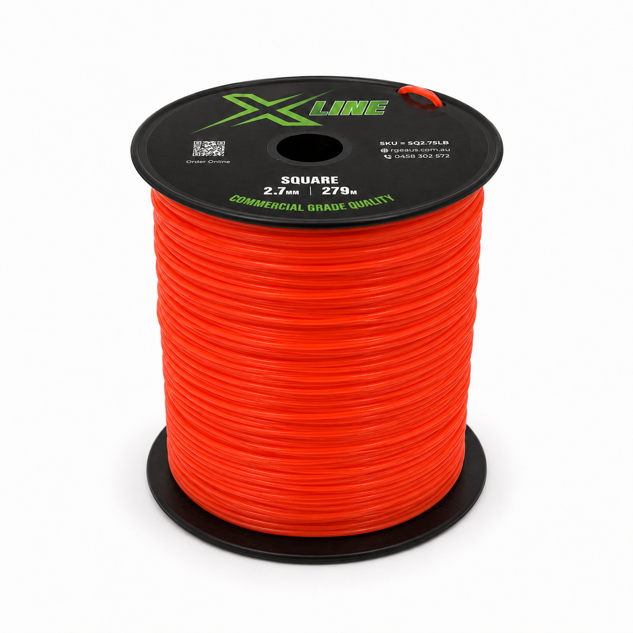 X-LINE 2.7mm Square Textured Commercial Grade Brushcutter Trimmer Line 279m Spool - 3/4 view