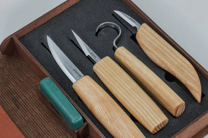 BeaverCraft S09 book - Set of 4 Knives in a Book Case