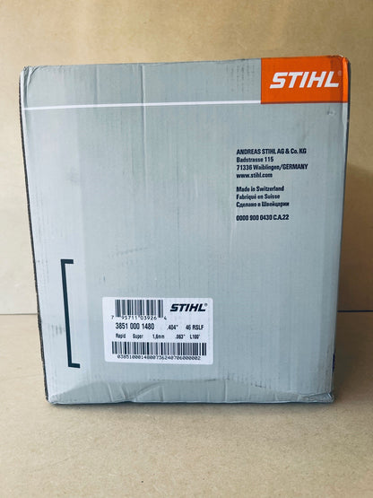 Stihl Chainsaw Chain 100 Foot Roll - RS 46RSLF 404 .063 Rapid Super Square Skip Tooth Full Chisel