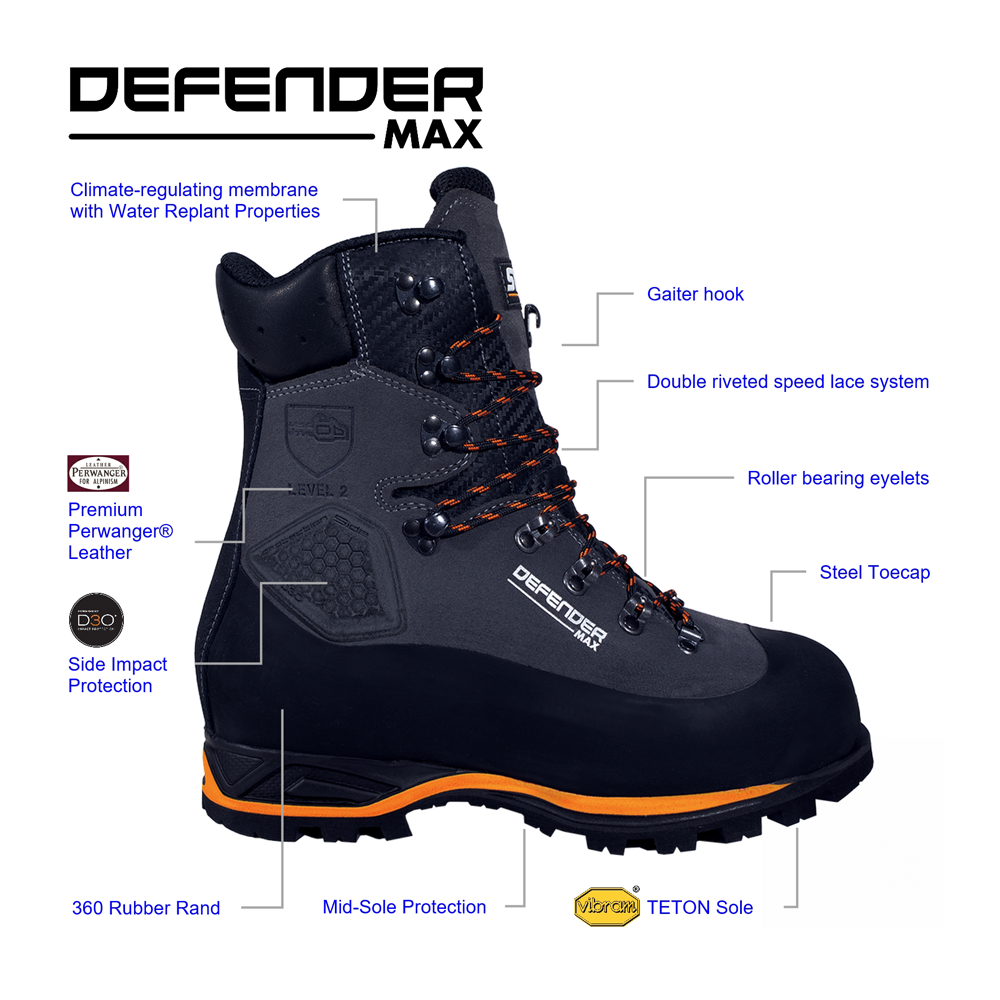 Products STEIN DEFENDER MAX Chainsaw Boots Size Euro46/11UK/12US