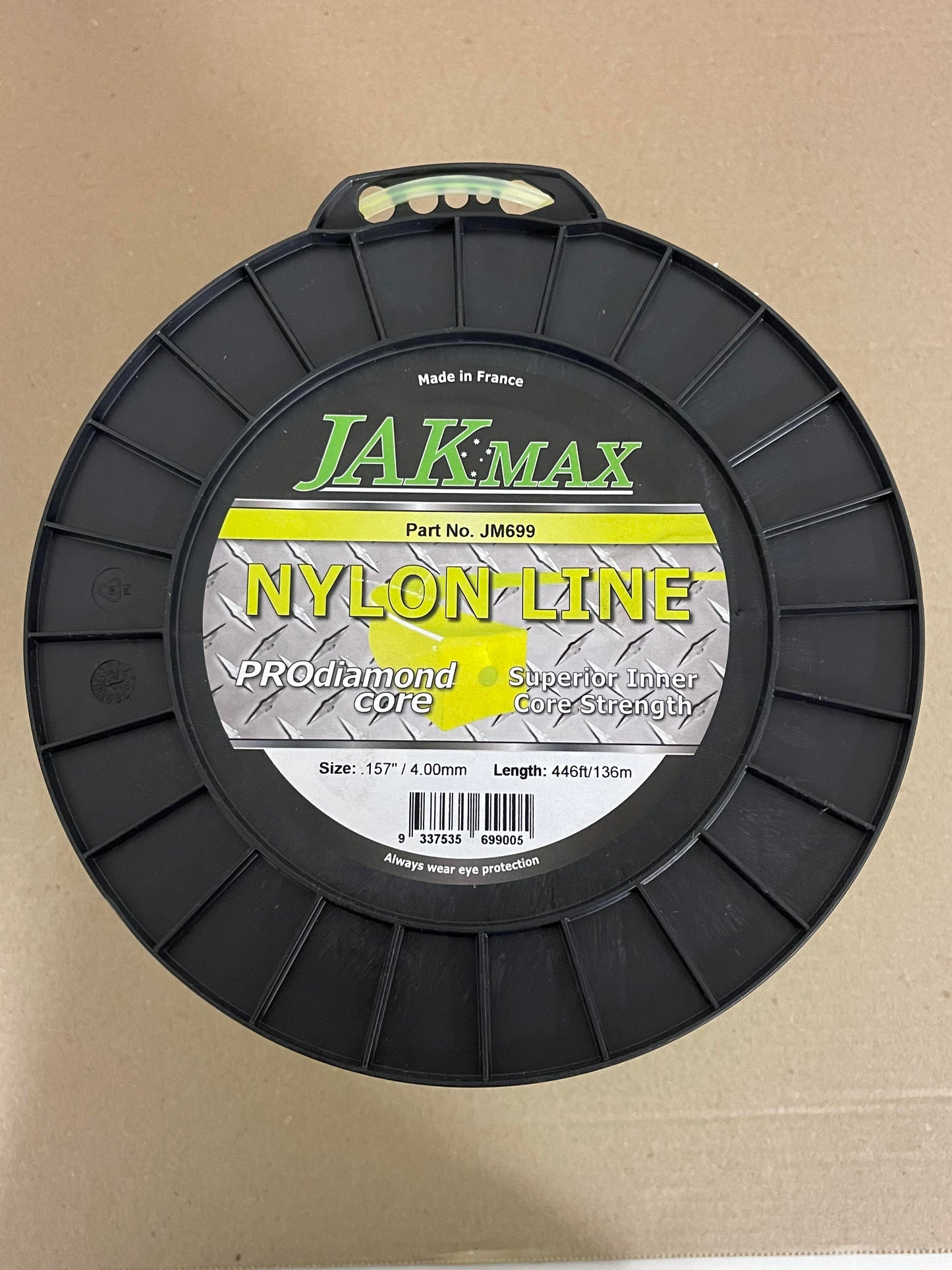 JAK Max Pro-Diamond Core Brushcutter Trimmer Line Square - .155"/4.00mm, 5lb Reel JM699