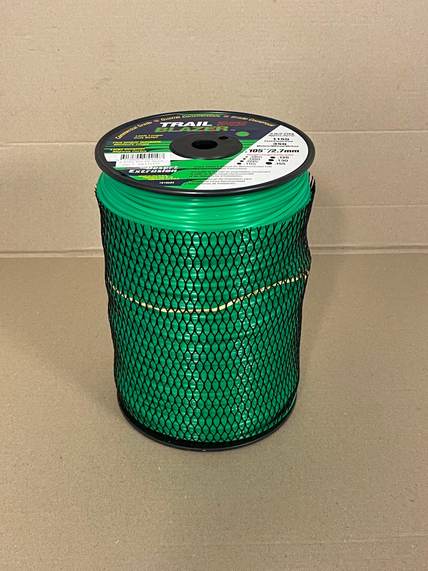 TRAIL BLAZER BRUSHCUTTER ROUND TRIMMER LINE .105" / 2.70MM SPOOL LENGTH 350M / BRT5153P