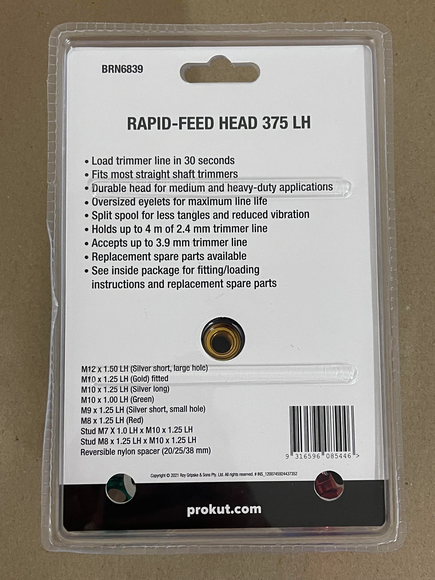 RAPID FEED SPEED FEED 375 LEFT HAND SMALL PREMIUM QUALITY NYLON HEAD / BRN6839