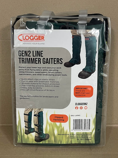 Clogger Gen2 Line Trimmer Gaiters for Use with Grass Trimmers Clipped Closure Option