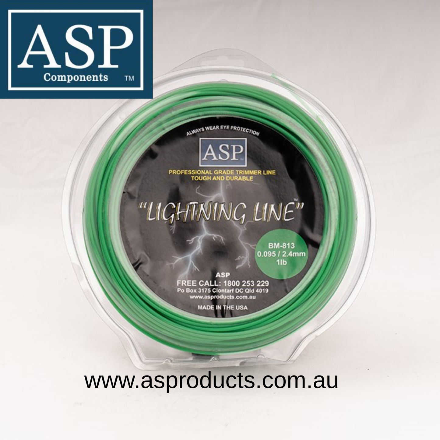 ASP TRIMMER LINE 2.40mm ROUND – 0.45KG DONUT PACK (1LB RD .095/2.4mm) 0.52KG