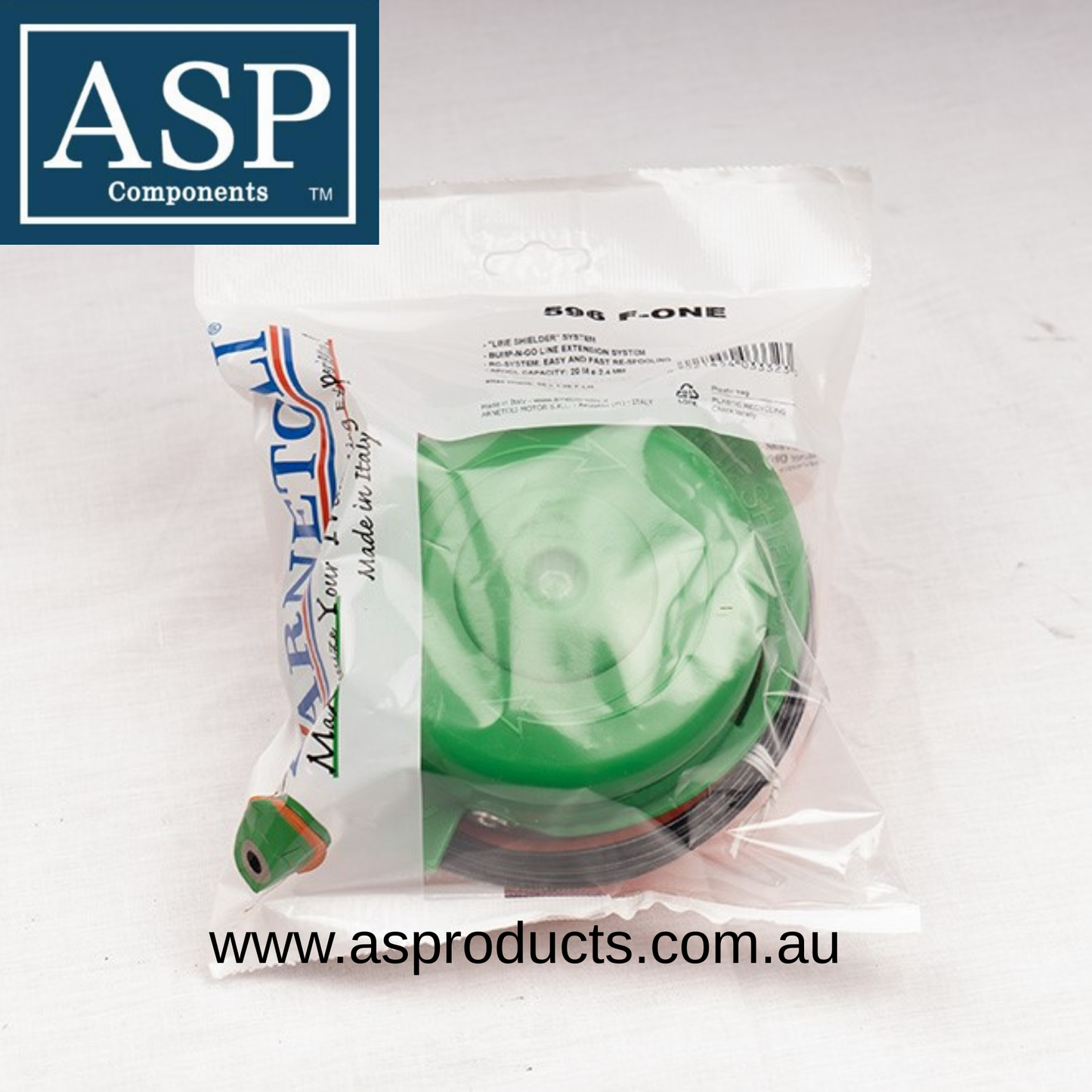 ASP BUMP FEED LARGE F-ONE QUICK RE-SPOOL COMMERCIAL HEAD WITH 10 X 1.25mm FLH THREAD 0.6KG