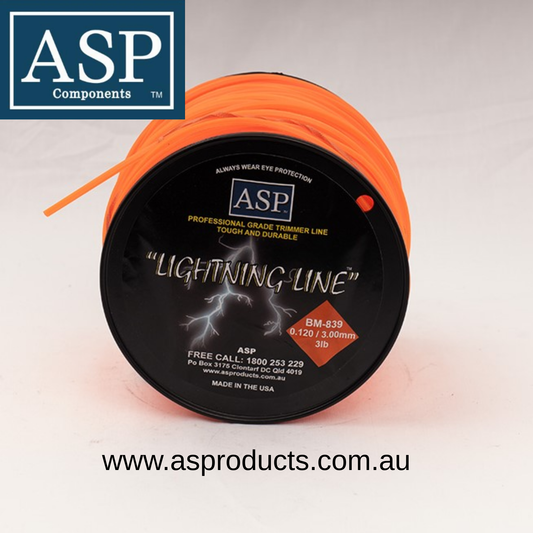 ASP TRIMMER LINE 3.00mm DIAMOND – 1.35KG SPOOL (3LB SQ.120/3.0 1.62KG)