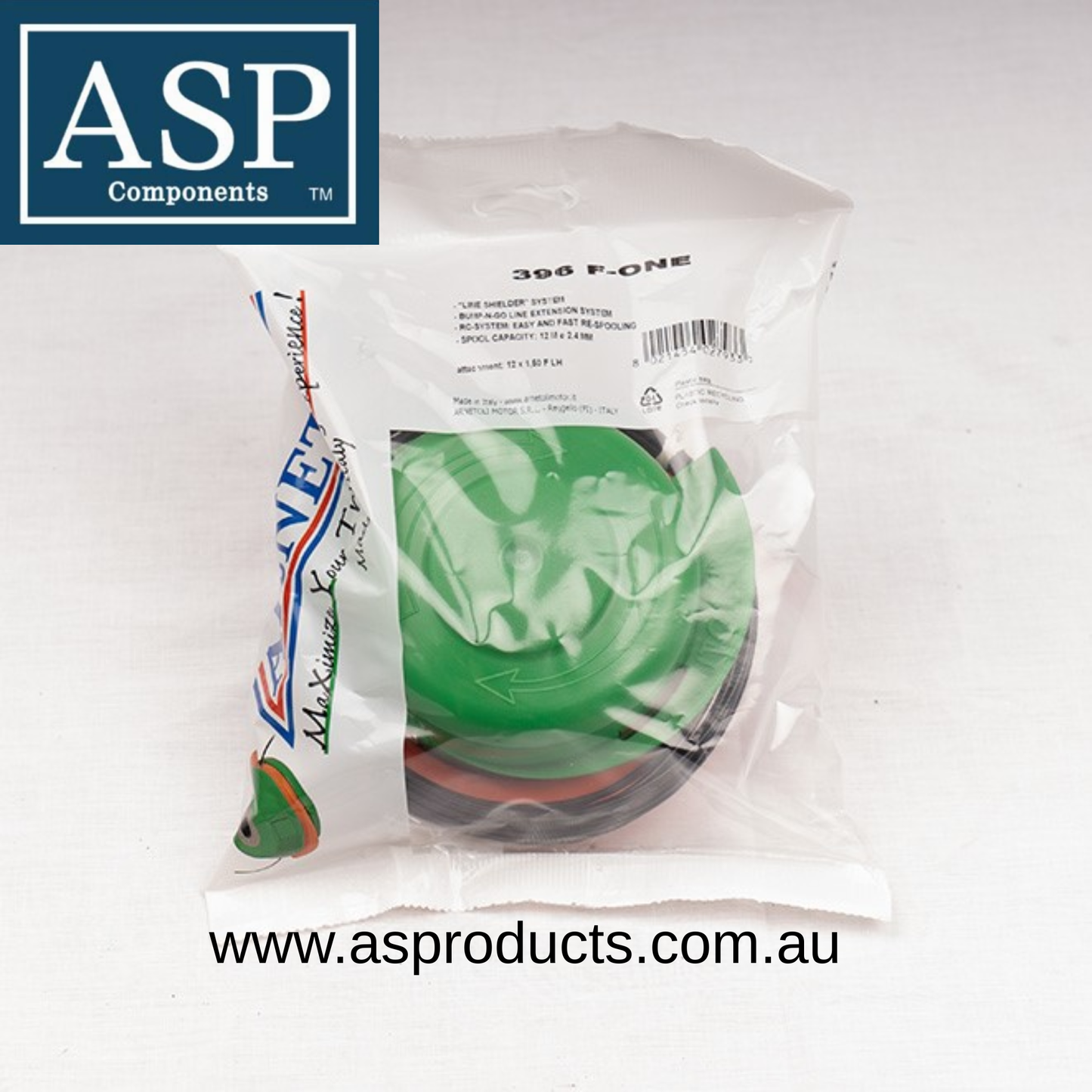 ASP BUMP FEED F-ONE QUICK RE-SPOOL COMMERCIAL HEAD WITH 12 X 1.50mm FLH THREAD 0.4KG