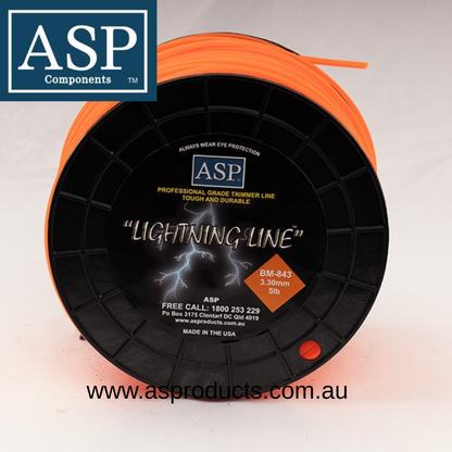 ASP TRIMMER LINE 3.30mm DIAMOND – 2.25KG SPOOL 5lb SQ 3.3mm 2.7KG