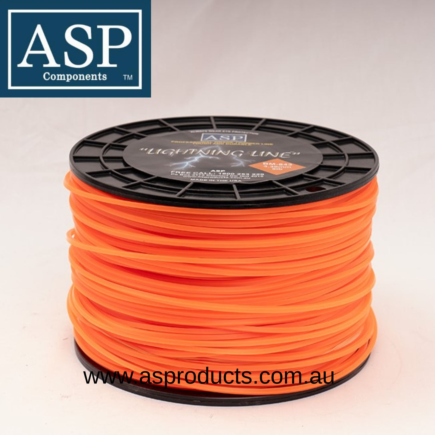 ASP TRIMMER LINE 3.30mm DIAMOND – 2.25KG SPOOL 5lb SQ 3.3mm 2.7KG