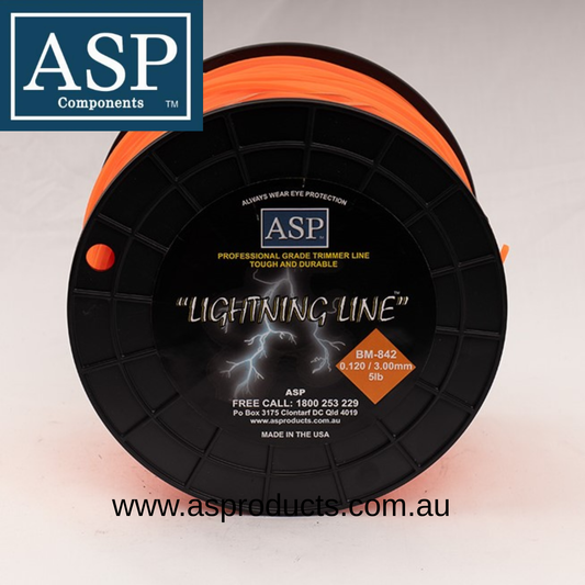 ASP TRIMMER LINE 3.00mm DIAMOND – 2.25KG SPOOL (5LB SQ.120/3.0 2.76KG)