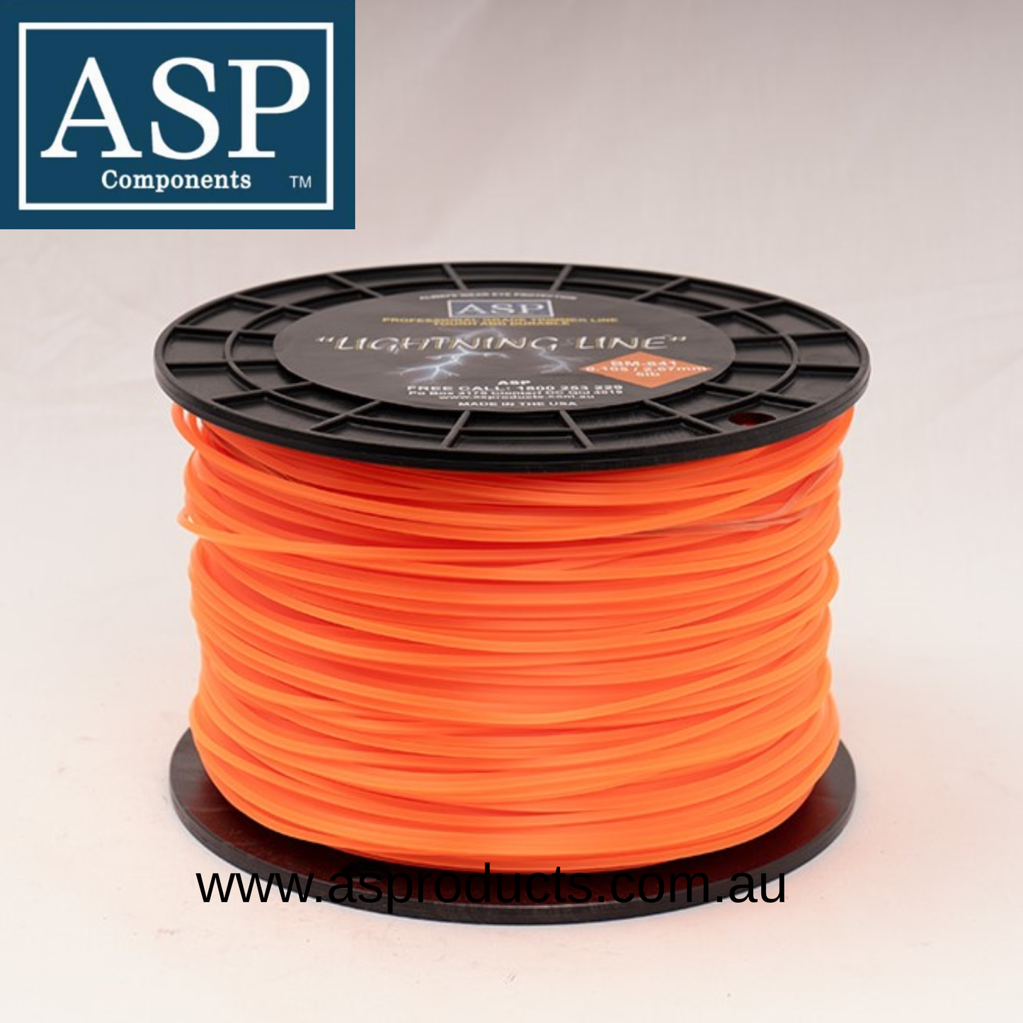 ASP TRIMMER LINE 2.40mm DIAMOND – 2.25KG SPOOL (5LB SQ.095/2.4) 2.6KG