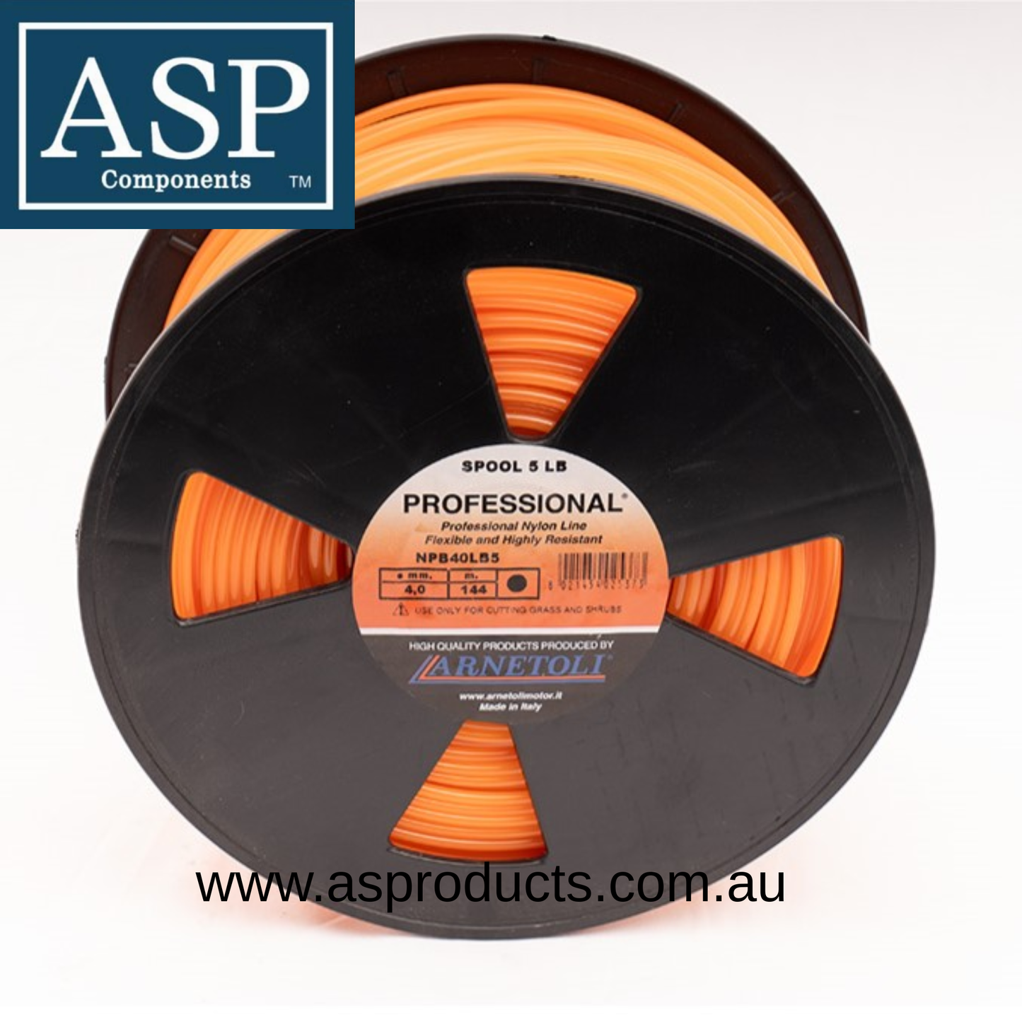 ASP TRIMMER LINE – PROFESSIONAL 4mm 2.25KG -5LB ROUND MADE IN ITALY 2.78KG