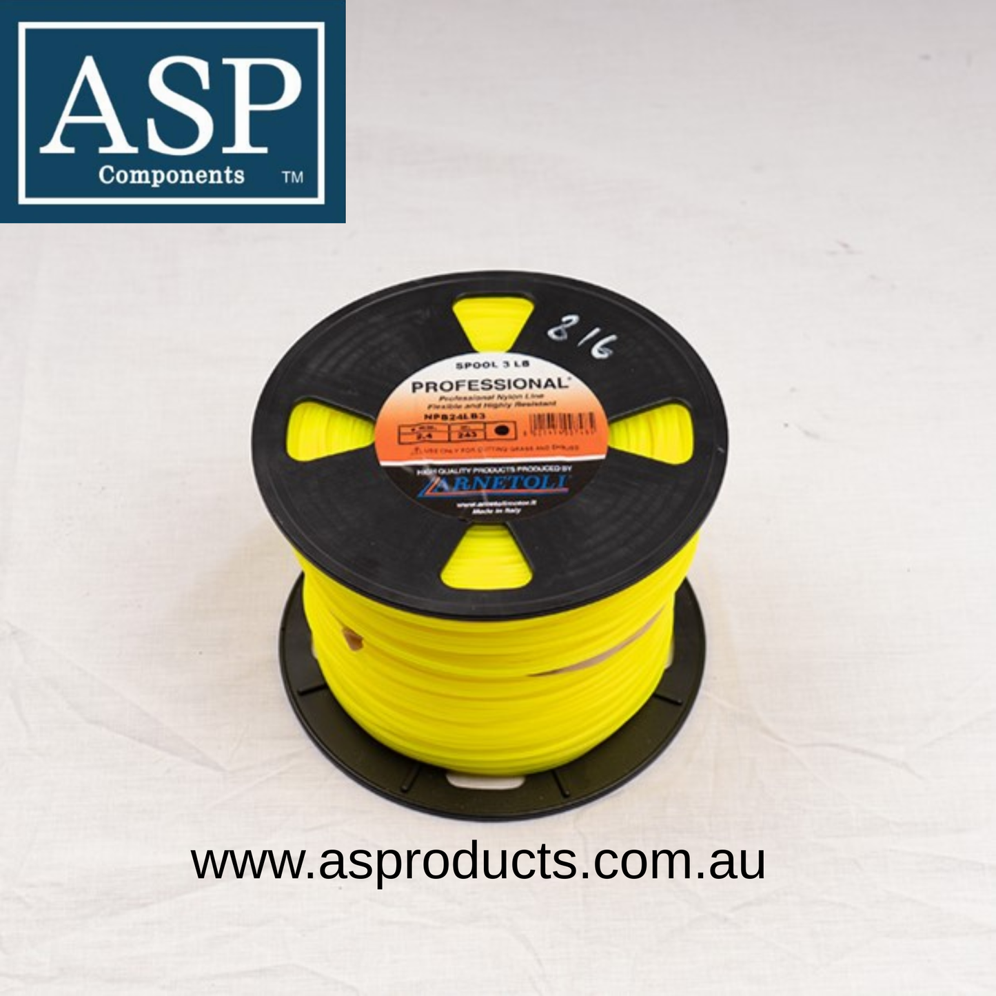 ASP TRIMMER LINE – PROFESSIONAL 2.40mm ROUND – 1.35KG SPOOL (R/D 2.4 3LB) 1.62KG