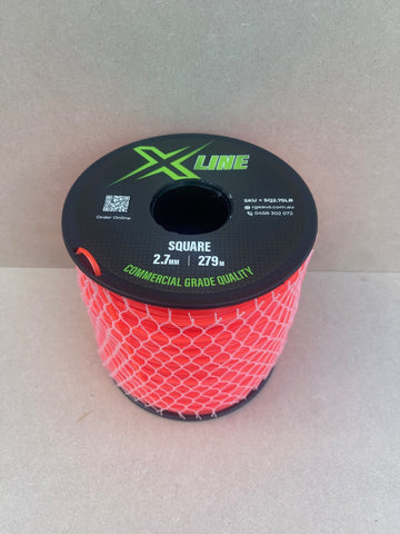 X-LINE 2.7mm Square Textured Commercial Grade Brushcutter Trimmer Line 279m Spool