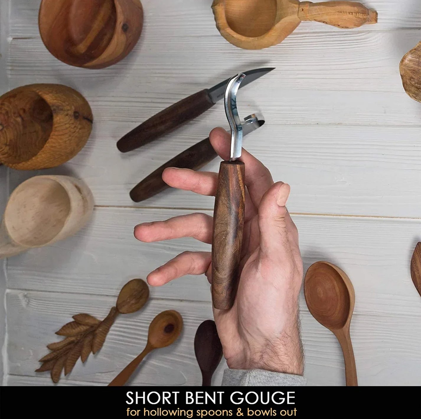 BeaverCraft S14X Wood Carving Premium Spoon Carving Tool Set With Walnut Handles