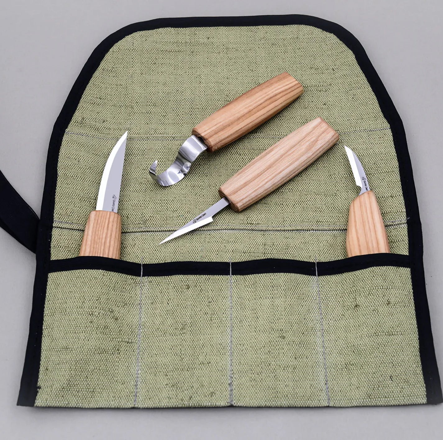 BeaverCraft S09 - Set of 4 Knives in Tool Roll